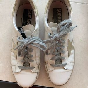 Golden Goose women’s size 8 white and champagne in color